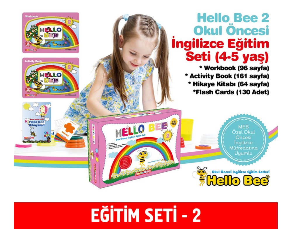 Hello Bee 2 Okul Öncesi İngilizce Eğitim Seti